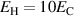 $E_{\mathrm{H}} = 10E_{\mathrm{C}}$