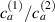 $c_a^{\left( 1 \right)}/c_a^{\left( 2 \right)}$