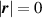 $\left| {\boldsymbol{{r}}} \right| = 0$