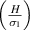 $\left(\frac{H}{\sigma_{1}}\right)$