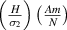 $\left(\frac{H}{\sigma_{2}}\right) \left(\frac{Am}{N}\right)$