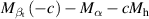 ${M_{{\beta _{\text{t}}}}}\left( { - c} \right) - {M_\alpha } - c{M_{\text{h}}}$