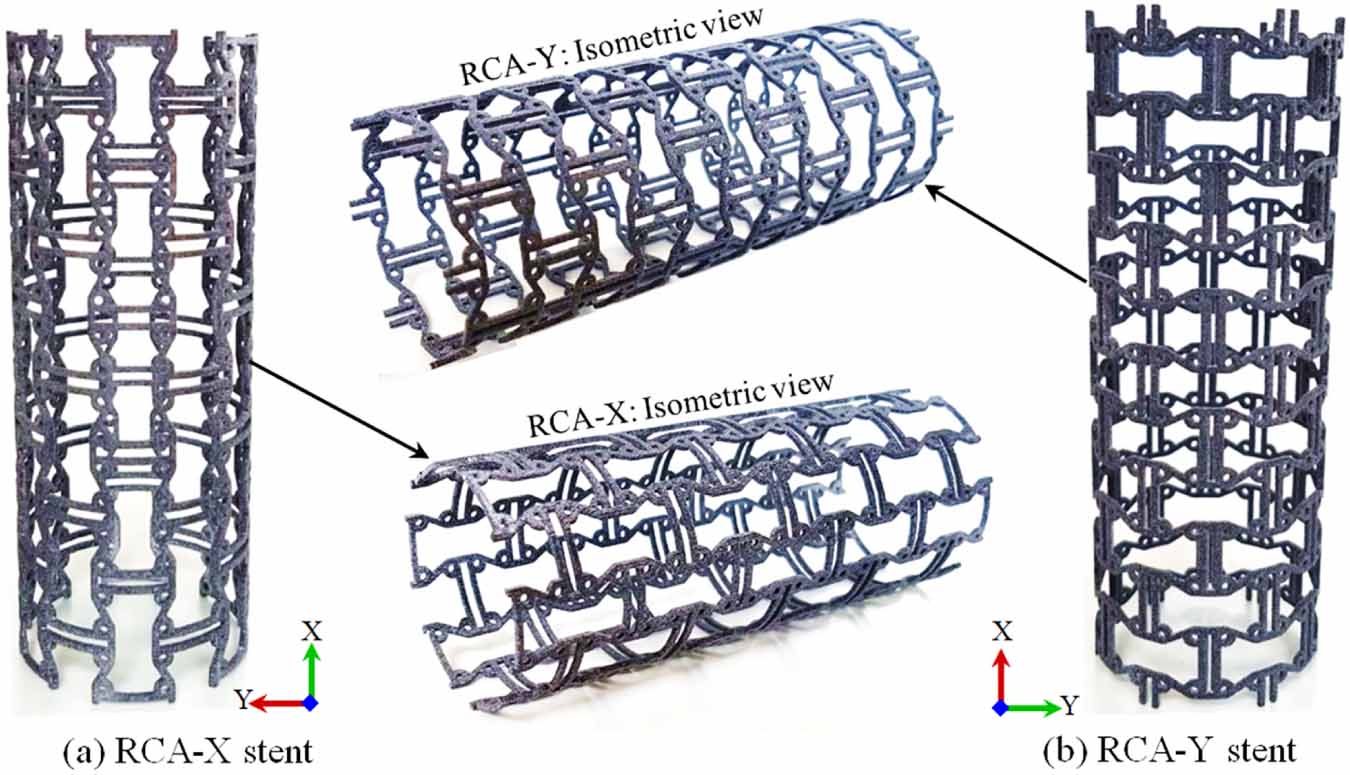 3D printed auxetic stents with re-entrant and chiral topologies ...