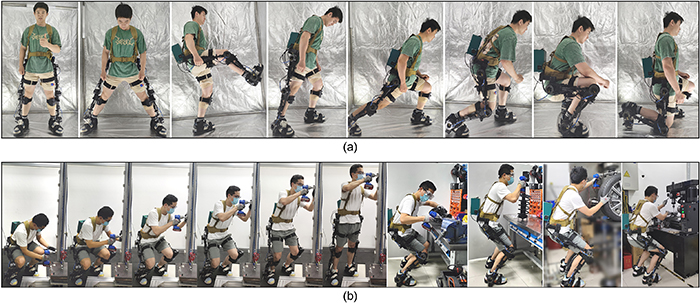 Wearable chairless exoskeleton capable of flexible support to relieve ...