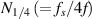 ${N_{1/4}}\left( { = {f_s}/4f} \right)$