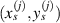 $( {x_s^{\left( j \right)},y_s^{\left( j \right)}} )$