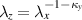 $\lambda_{z} = \lambda_{x}^{-1-\kappa_{y}}$