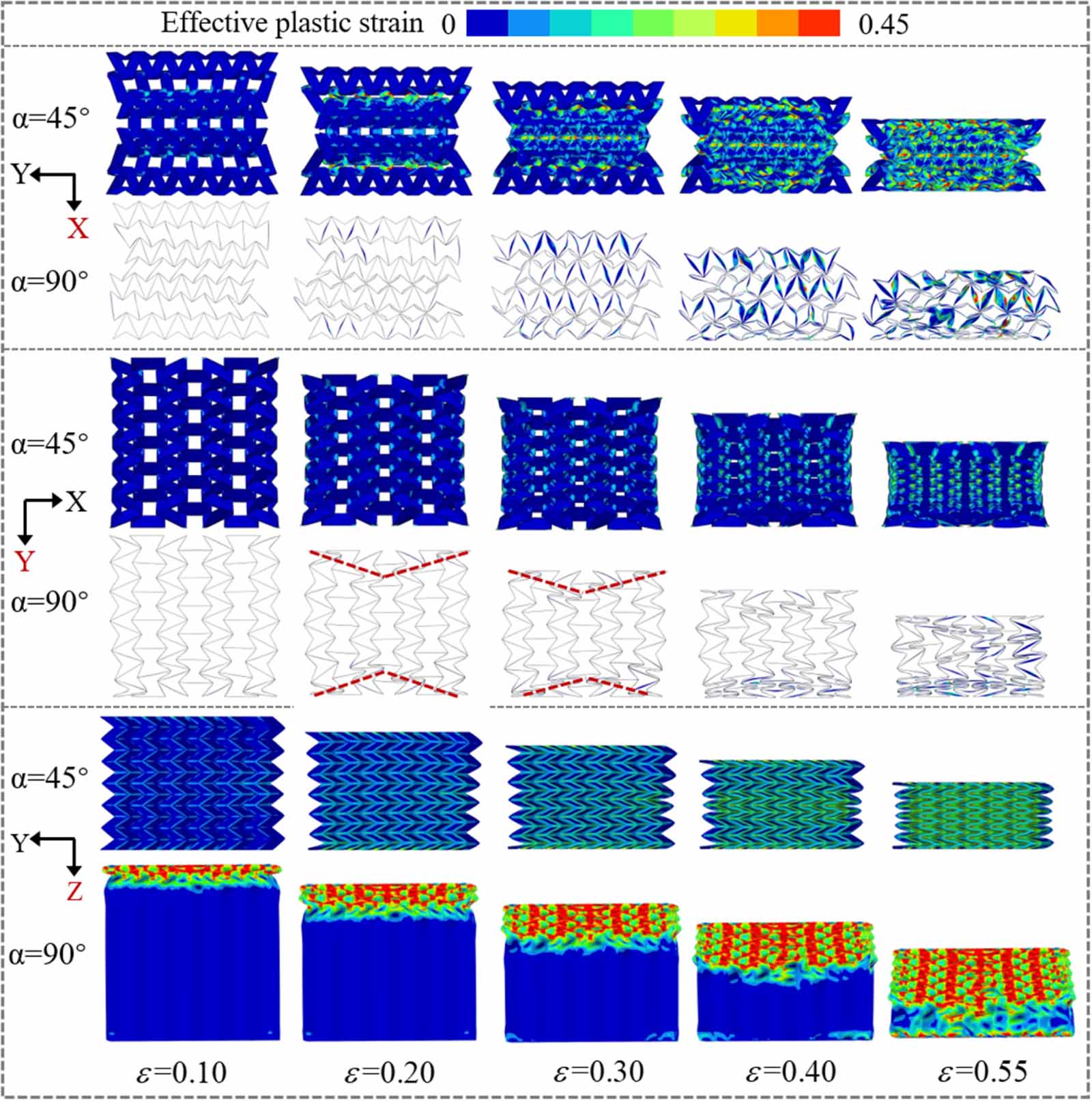 Quasi-static compressive behaviour of a novel origami-inspired 3D
