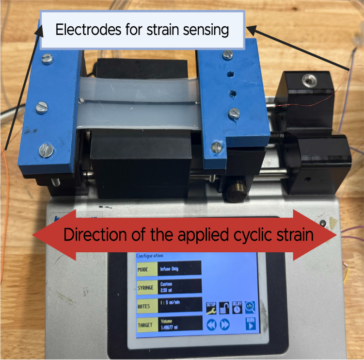 Simultaneous pressure and strain sensing with stretchable capacitive ...