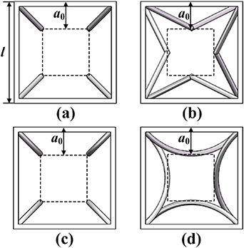 Z Compensatory Patterns 3D re-entrant Z-shaped structures with negative Poisson’s ratio and ...