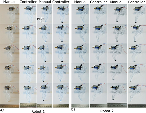 Design and fabrication of soft locomotion robots based on spatial ...