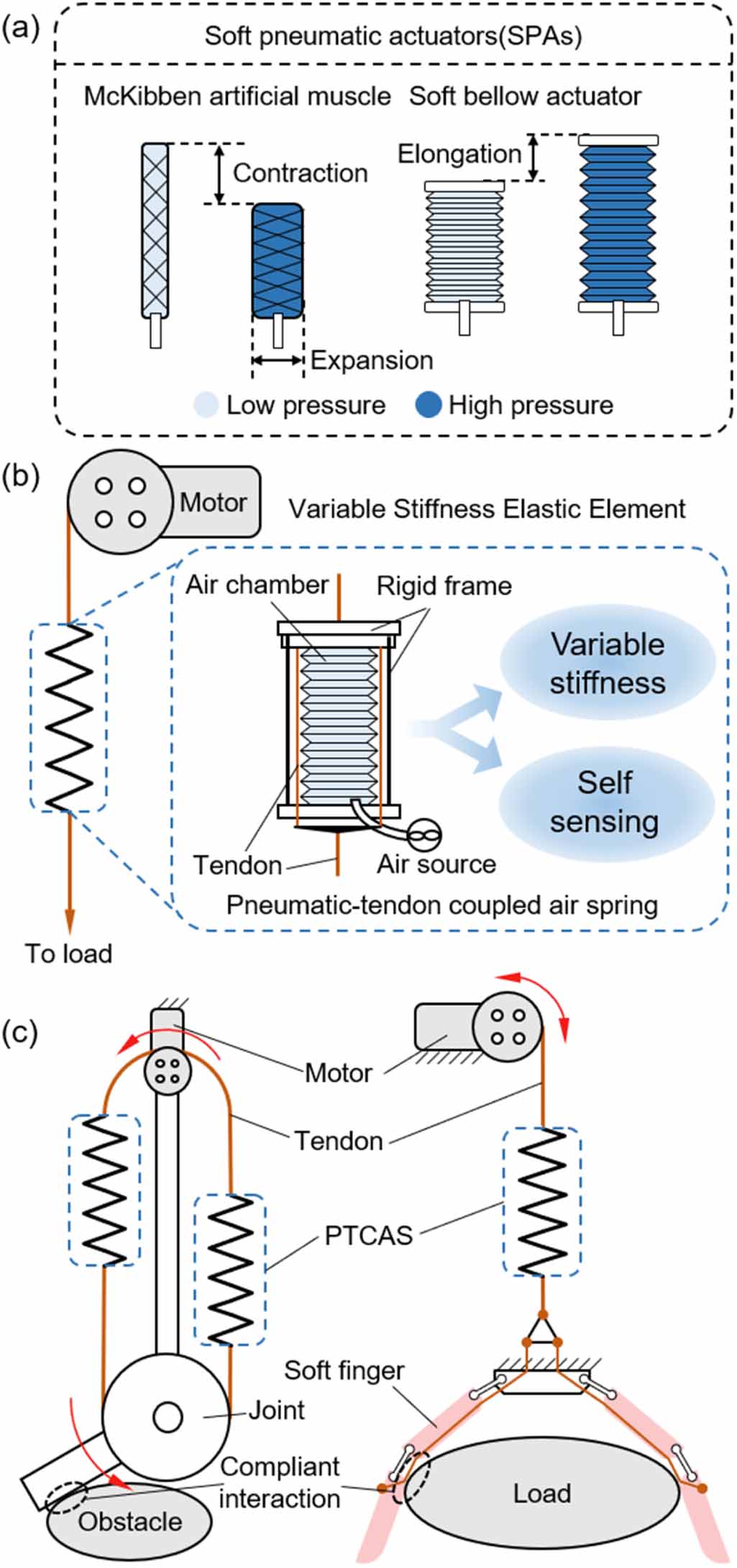 Penumatic Spring Types Design and applications of a pneumatic-tendon coupled air spring (PTCAS ...