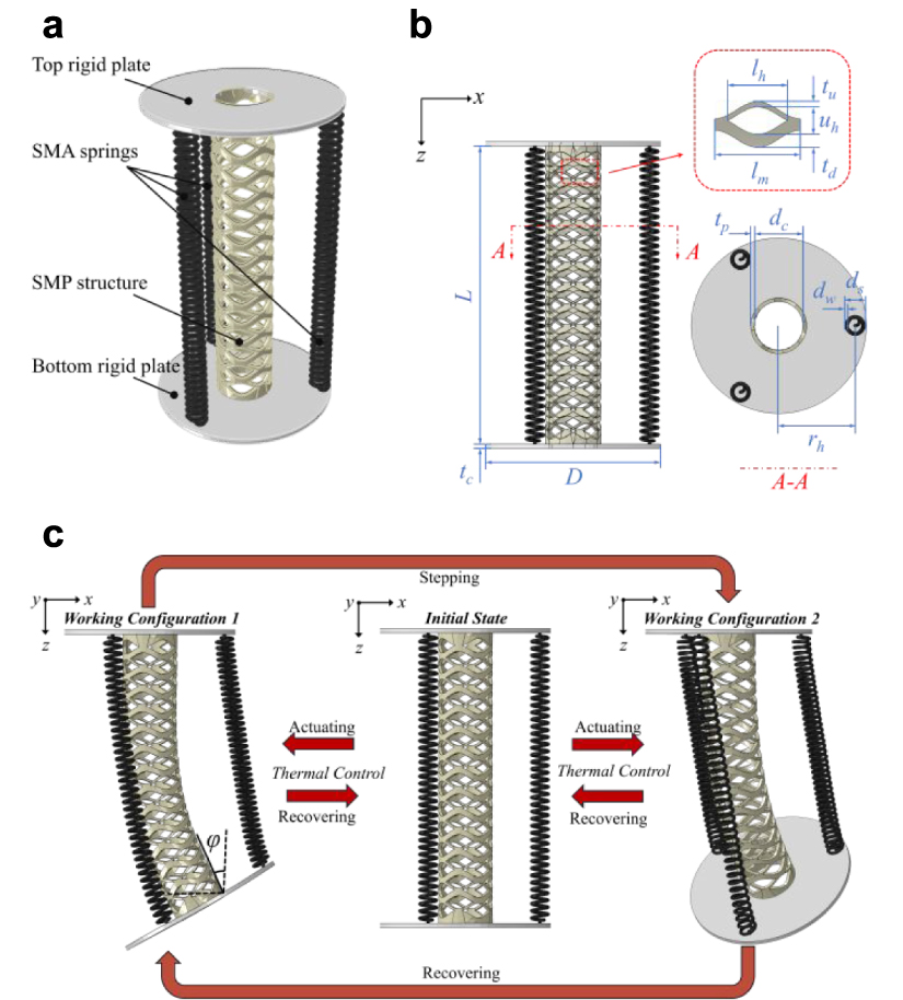 Programmable structure with shape memory materials for soft robotics ...