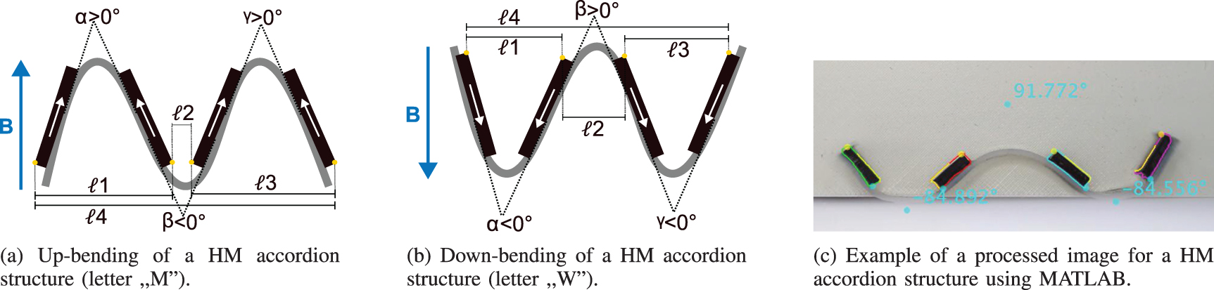 On the magnetic actuation of accordion structures comprised of magneto ...