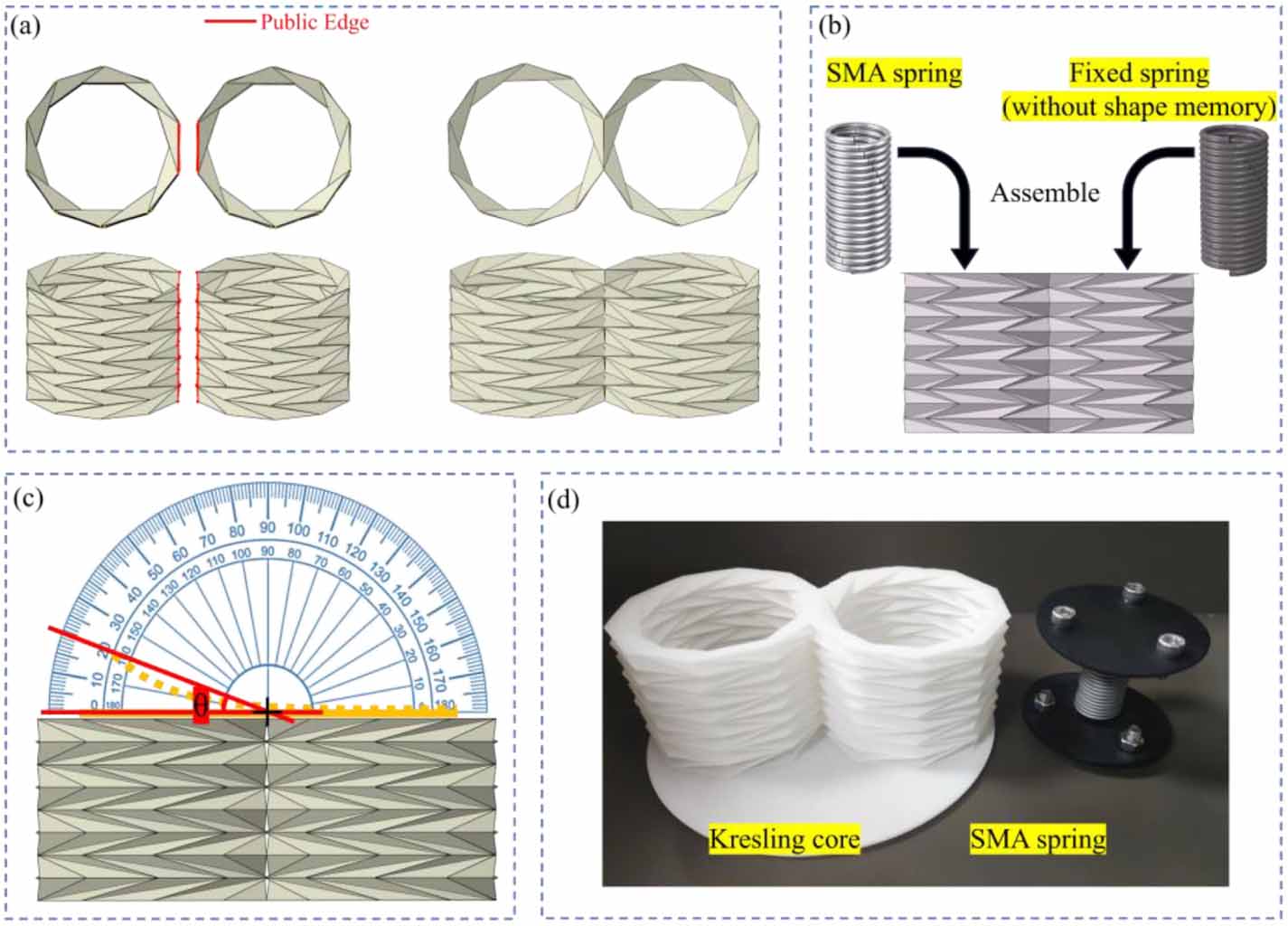 Optimization design and analysis of the active morphing Kresling