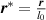 ${\boldsymbol{r}^*} = \frac{\boldsymbol{r}}{{{l_0}}}$