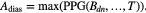 ${{A}_{\text{dias}}}=\text{max}\left(\text{PPG}\left({{B}_{dn}},\ldots ,T\right)\right).$