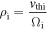 ${\rho }_{{\rm{i}}}=\displaystyle \frac{{v}_{{\rm{t}}{\rm{h}}{\rm{i}}}}{{{\rm{\Omega }}}_{{\rm{i}}}}\,$