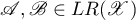 $\mathscr{A,B} \in LR(\mathscr{X})$