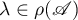 $\lambda \in \rho(\mathscr{A})$