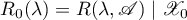 $R_{0}(\lambda)=R(\lambda,\mathscr{A}) \mid \mathscr{X}_{0}$