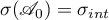 $\sigma(\mathscr{A}_{0})=\sigma_{int}$