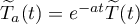 $\widetilde{T}_{a}(t)=e^{-at} \widetilde{T}(t)$