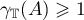 $\gamma_{\mathbb{T}}(A)\geqslant 1$
