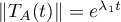 $\|T_{A}(t)\|=e^{\lambda_{1}t}$