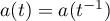 $a(t)=a(t^{-1})$