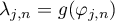 $\lambda_{j,n}= g(\varphi_{j,n})$