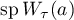 $\operatorname{sp} W_{\tau}(a)$