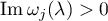$\operatorname{Im}\omega_{j}(\lambda)>0$