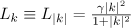 $L_{k}\equiv L_{|k|}=\frac{\gamma |k|^{2}}{1+|k|^{2}}$