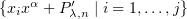 $\{x_ix^\alpha+P_{\lambda,n}'\mid i=1,\dots,j\}$