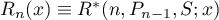 $R_n(x)\equiv R^*(n,P_{n-1},S;x)$