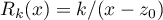 $R_k(x)=k/(x-z_0)$