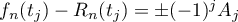 $f_n(t_j)- R_n(t_j)=\pm(-1)^jA_j$
