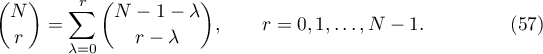 Equation (57)