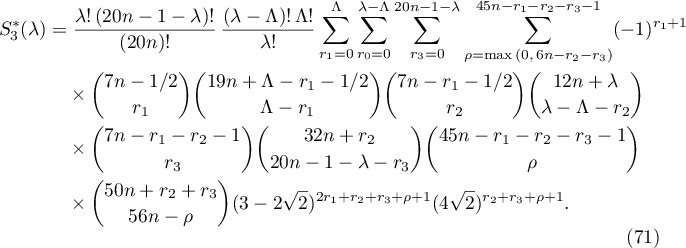 Equation (71)