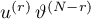$u^{(r)}\,\vartheta^{(N-r)}$