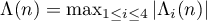 $\Lambda(n)=\max_{1 \leq i \leq 4}|\Lambda_i(n)|$