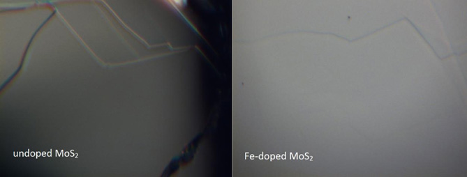Optical and electrical properties of MoS2 and Fe-doped MoS2 - IOPscience