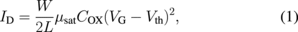 Equation (1)