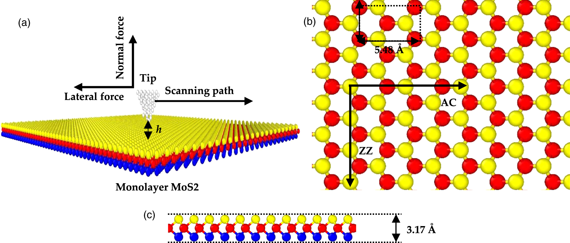 Improving the atomic-resolution AFM imaging of monolayer MoS2 for worn ...