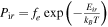 ${P}_{{\rm{i}}r}={f}_{e}\exp \left(-\tfrac{{E}_{ir}}{{k}_{B}T}\right)$
