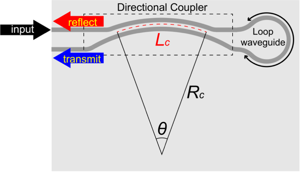 Design and measurement of broadband loop mirror with curved directional ...