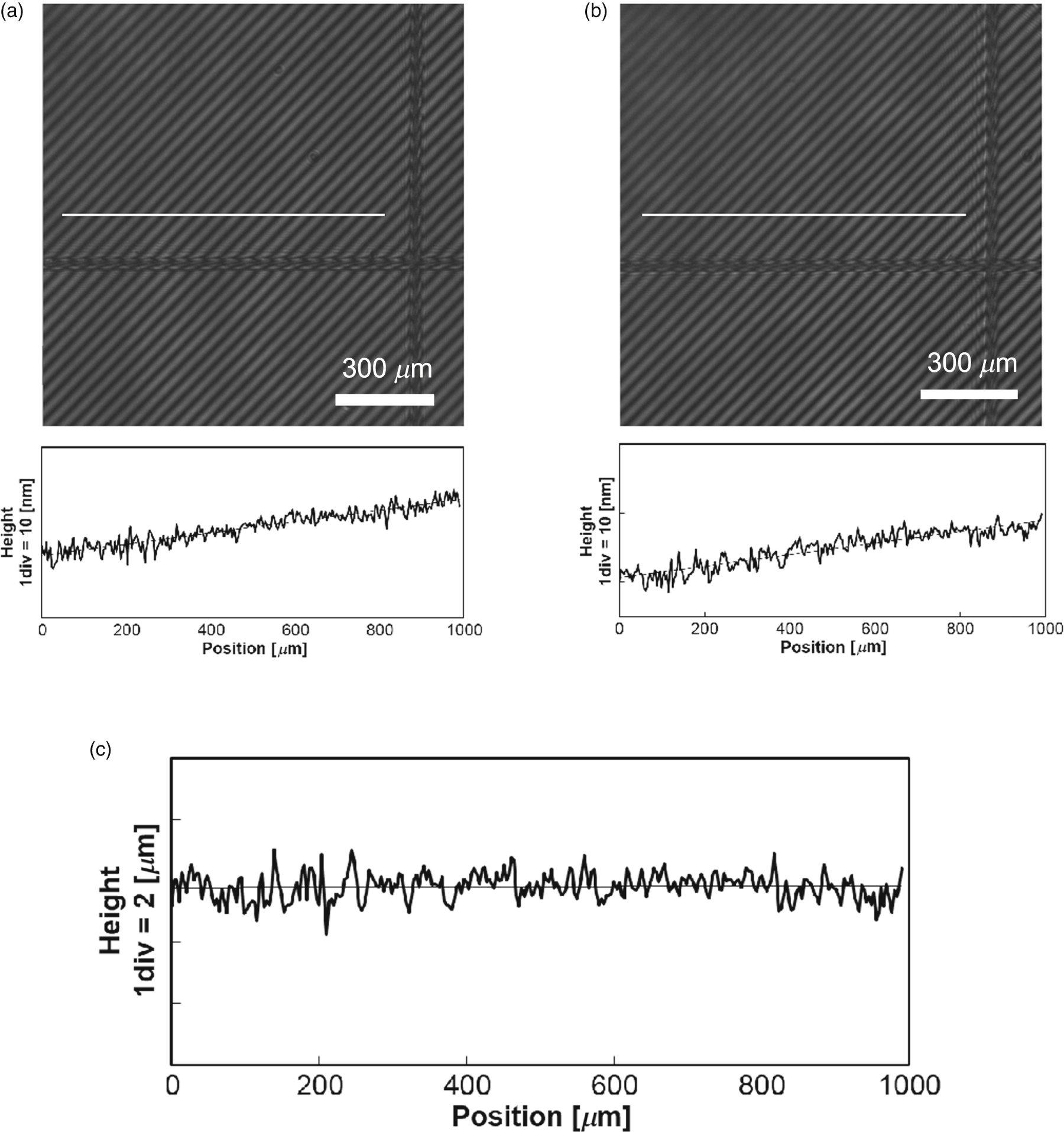 Digital holography with a set of two close wavelengths for height ...