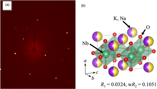 Growth of large unitary (K,Na)NbO3 single crystals using a seed-free ...