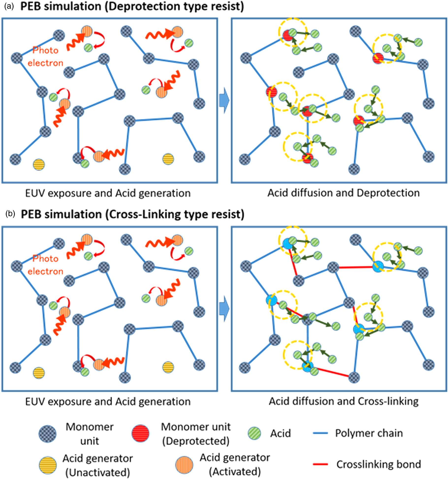 Effects of acid diffusion and resist molecular size on line edge ...